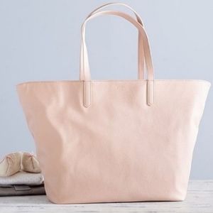 Pottery Barn Blush Diaper Bag Pastel Pink Big Tote Baby Purse Vegan Faux Leather
